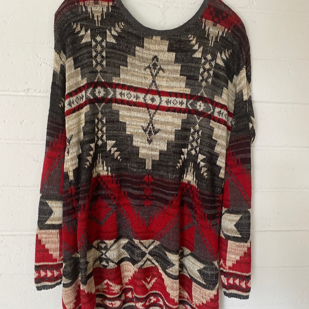 Denim and Supply Aztec Long Sleeve Sweater